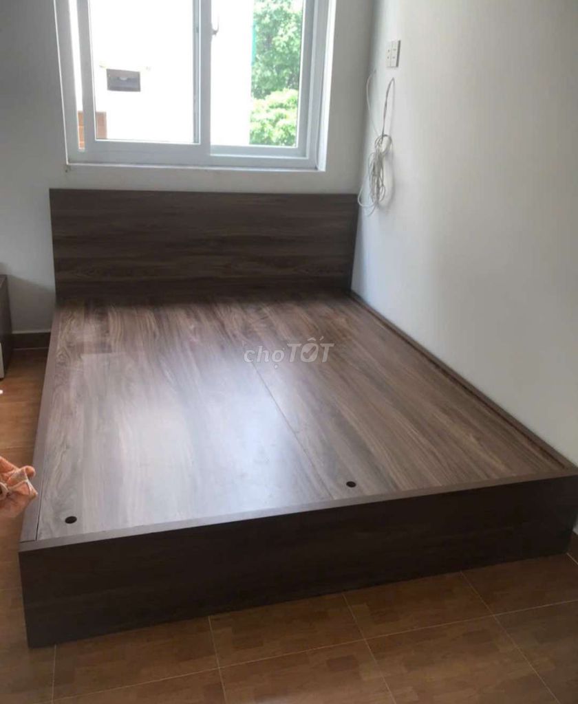 GIƯỜNG GỖ CÔNG NGHIỆP MDF 1M8*2M CÓ HỘP KÉO