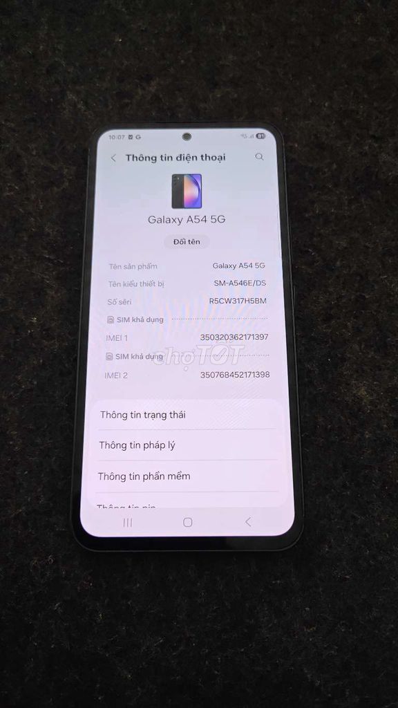 Samsung Galaxy A54 5G 8GB/128GB Đen. Mua bán Điện thoại tại Huyện Long Thành Đồng Nai được đăng bởi Cầm Đồ Quang Việt hình 1