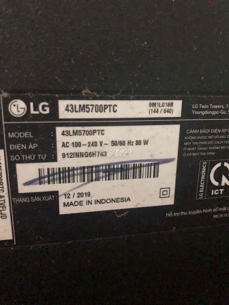 Tivi LG 43LM5700PTC. Mua bán Tivi, Âm thanh tại Thành phố Huế Thừa Thiên Huế được đăng bởi An Nguyễn hình 1