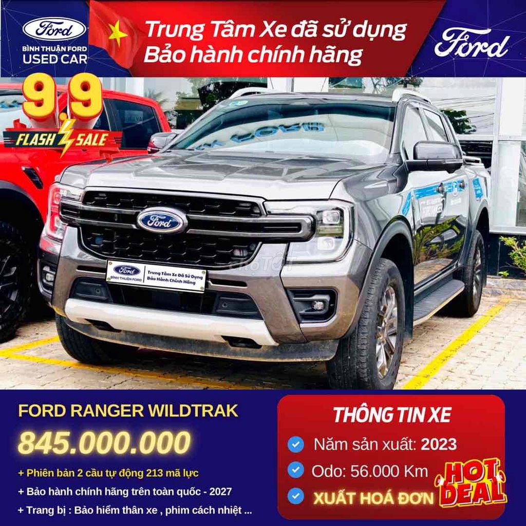 Ford Ranger 2023 Wildtrak 2.0L 4x4 AT - 56000 km. Mua bán Ô tô tại Thành phố Phan Thiết Bình Thuận được đăng bởi Nguyễn Quốc Đạt hình 1