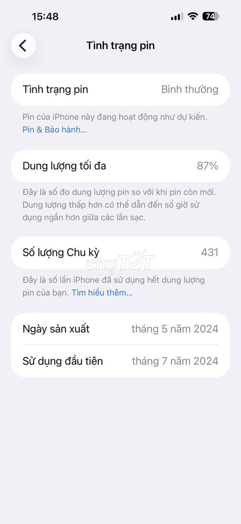 iPhone 15 Pro Max 256GB Bản titan, Đã Sử Dụng. Mua bán Điện thoại tại Huyện Phú Riềng Bình Phước được đăng bởi Chương hình 1