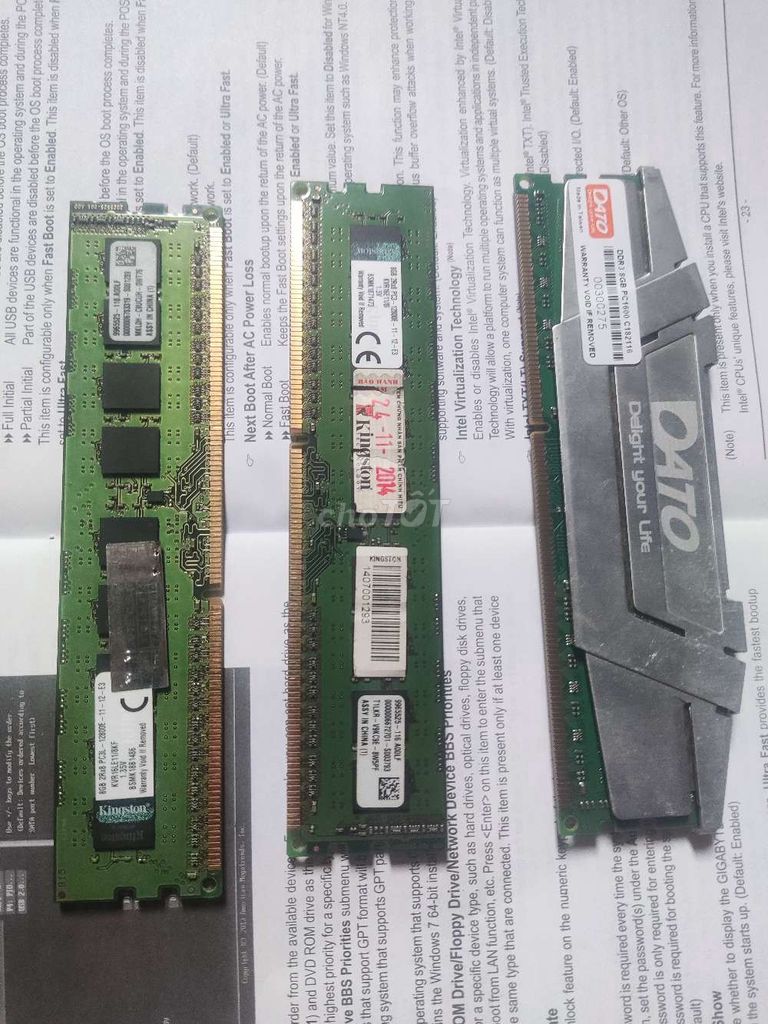 Ram3 8gb 2 mặt chip tháo máy giá rẻ