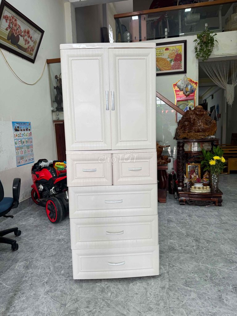 Tủ nhựa Hola Trắng kem cho bé. Mua bán Tủ, kệ gia đình tại Quận Liên Chiểu Đà Nẵng được đăng bởi hoàng vỹ hình 1