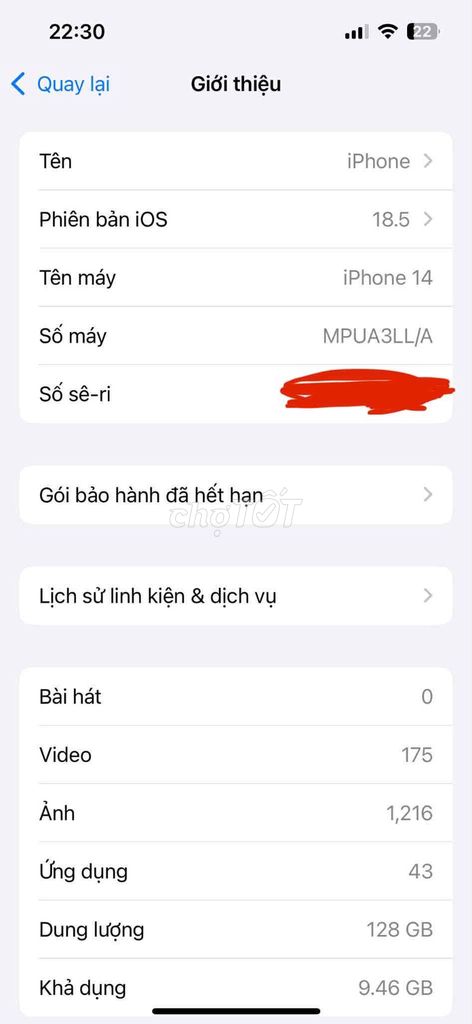 Apple iPhone 14 128GB Lỗi cam trước. Mua bán Điện thoại tại Huyện Hòa Thành Tây Ninh được đăng bởi  Đăng  hình 1