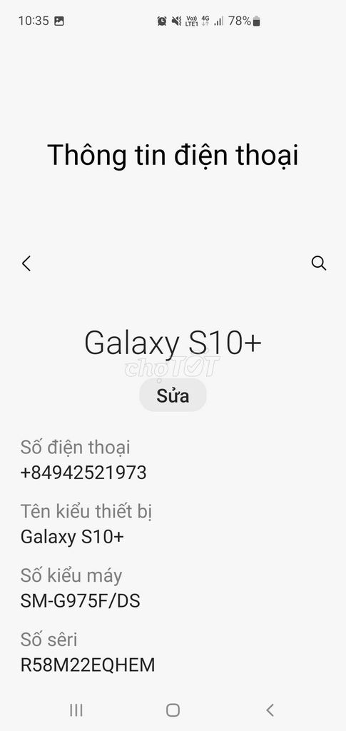 Samsung Galaxy S10+ 512GB Đã dùng. Mua bán Điện thoại tại Huyện Thuận Thành Bắc Ninh được đăng bởi Mr Eder hình 1