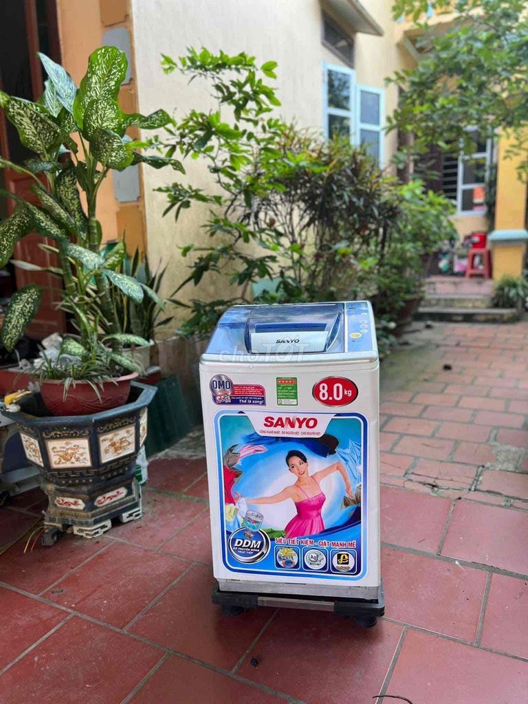 máy giặt sanyo 8kg đẹp 80%