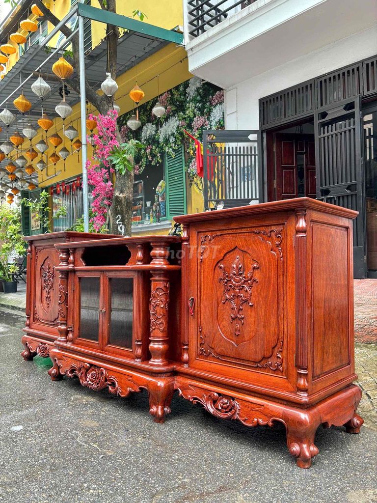 Kệ tivi Gỗ Nâu đỏ 2m3. Mua bán Tủ, kệ gia đình tại Quận Hà Đông Hà Nội được đăng bởi thu hien nguyen hình 1