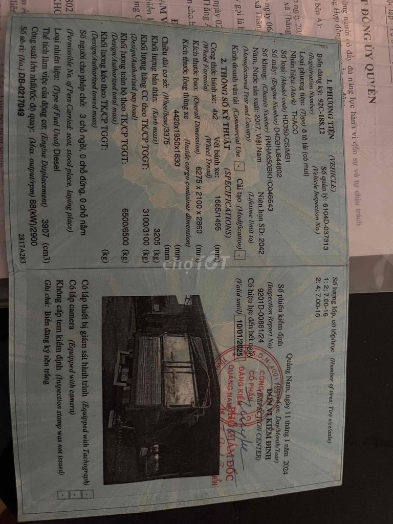 Huyndai HD350 - 2017 - 14 vạn. Mua bán Xe tải, xe ben tại Huyện Thăng Bình Quảng Nam được đăng bởi Đức An  hình 9