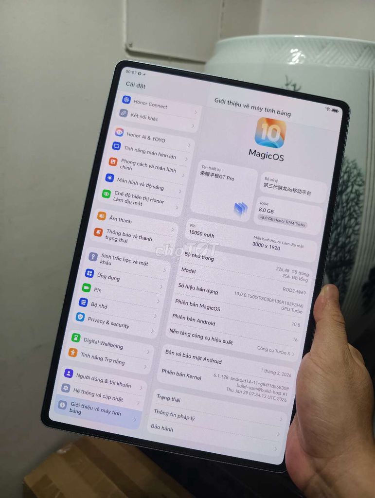 Honor Pad GT Pro 12.3 inch 8GB/256GB Xanh. Mua bán Máy tính bảng tại Quận Đống Đa Hà Nội được đăng bởi Dang  hình 1