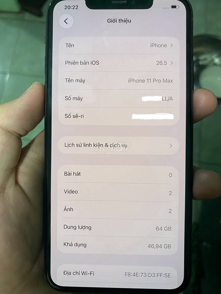 Apple iPhone 11 Pro Max 64GB Đen pin 74%. Mua bán Điện thoại tại Quận 5 Tp Hồ Chí Minh được đăng bởi Hội Đồ Điện Tử hình 1