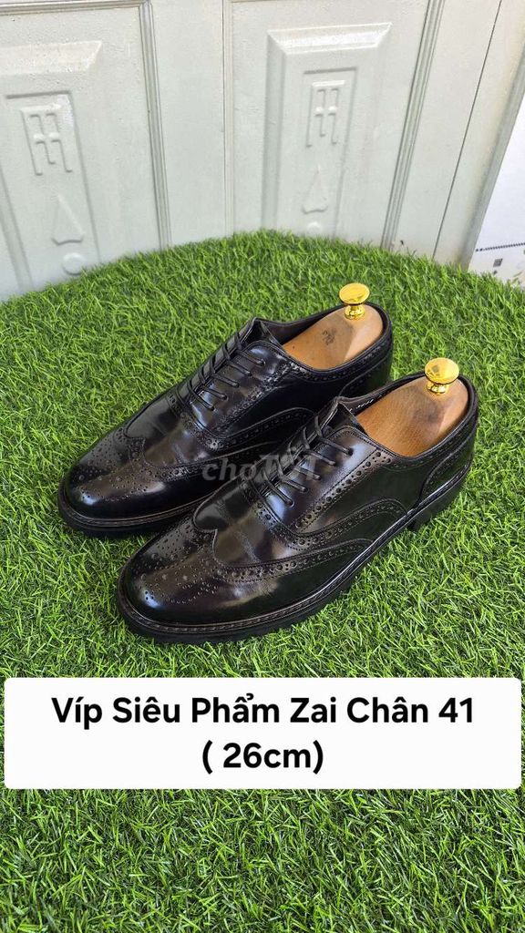 Giày tây Nam Da thật Đen size 41. Mua bán Giày dép tại Huyện Nhơn Trạch Đồng Nai được đăng bởi Túi Si Ngọc Khánh  hình 1