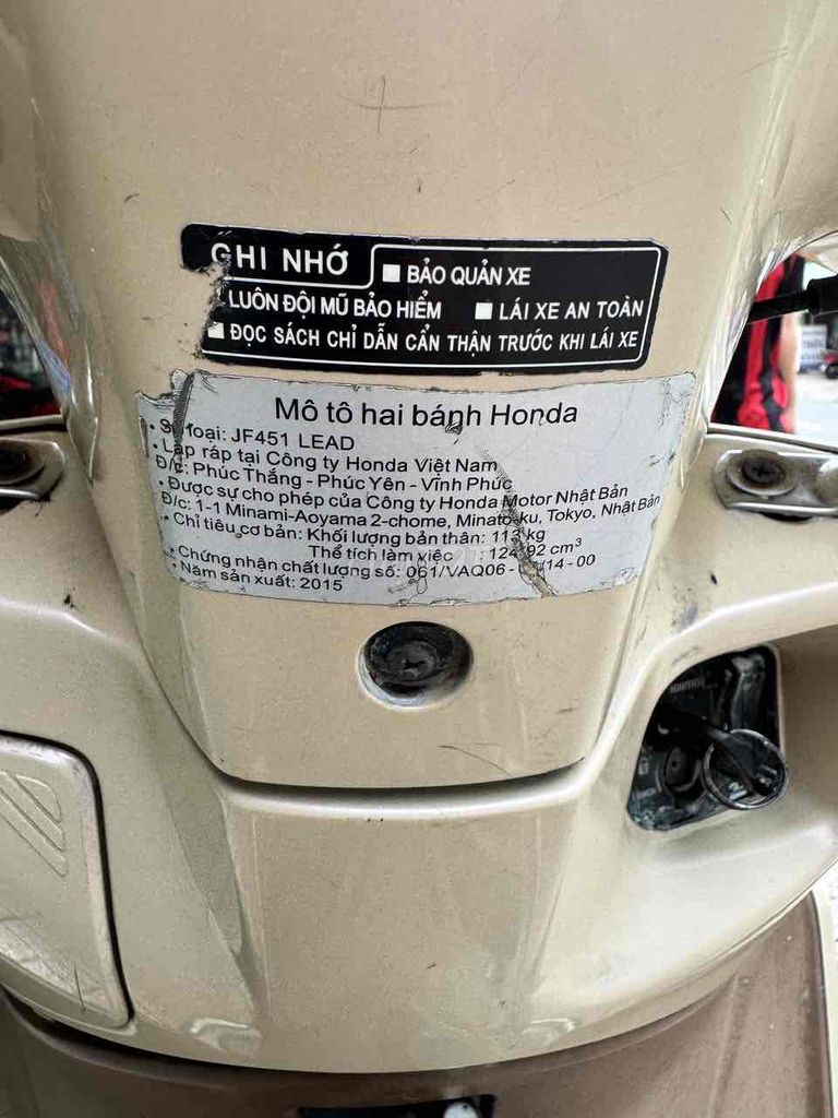 Lead 2015 Bstp59M1 -xe nữ đi kỹ còn 98%. Mua bán Xe máy tại Quận 6 Tp Hồ Chí Minh được đăng bởi Lâm sung Thu Mua Xe   hình 3