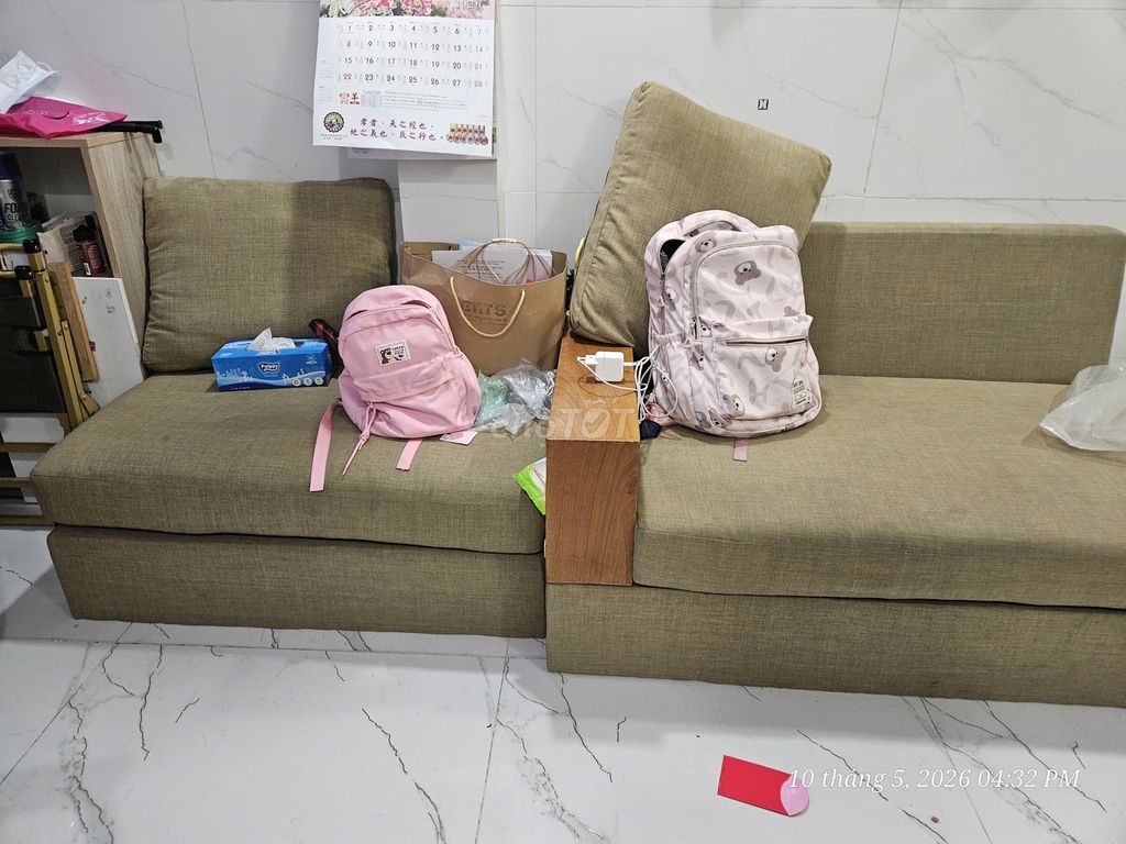 Sofa góc L Vải Gỗ Nâu Siêu to. Mua bán Bàn ghế tại Quận 11 Tp Hồ Chí Minh được đăng bởi Hào hình 1