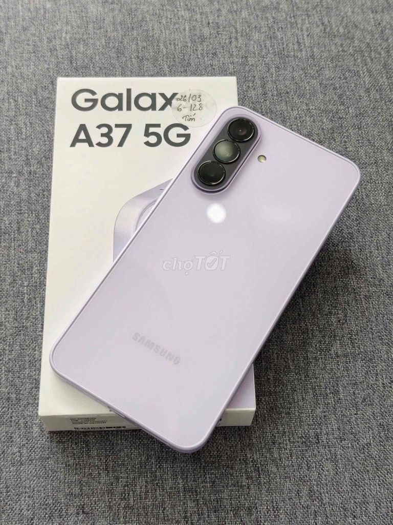 Samsung A37 5G 128GB Tím New VN Fullbox 100%. Mua bán Điện thoại tại Quận Ninh Kiều Cần Thơ được đăng bởi Quý Mobile Cần thơ hình 1