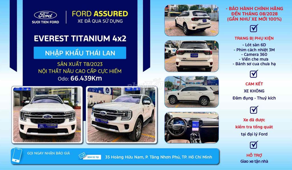 Ford Everest 2025 Titanium 2.0L 4x2 AT - 66 km. Mua bán Ô tô tại Thành phố Thủ Đức Tp Hồ Chí Minh được đăng bởi  Minh Luân Ford hình 1
