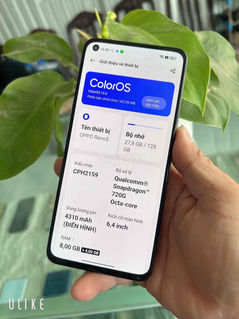OPPO Reno5 128GB Hồng. Mua bán Điện thoại tại Quận Ô Môn Cần Thơ được đăng bởi Cửa Hàng đtdđ Bảo Ngọc hình 1