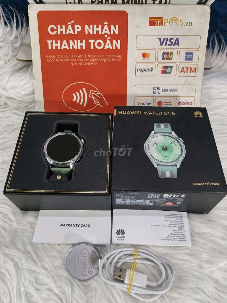 Huawei Watch GT6 Xanh 46mm full box 21/12/2026. Mua bán Thiết bị đeo thông minh tại Quận Tân Phú Tp Hồ Chí Minh được đăng bởi Phan Tấn SmartWatch hình 1