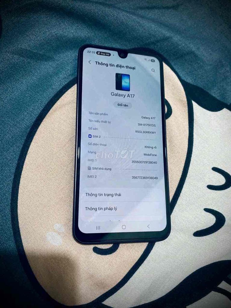 Samsung Galaxy A17 128GB Đen. Mua bán Điện thoại tại Huyện Bình Chánh Tp Hồ Chí Minh được đăng bởi như bé nhỏ hình 1