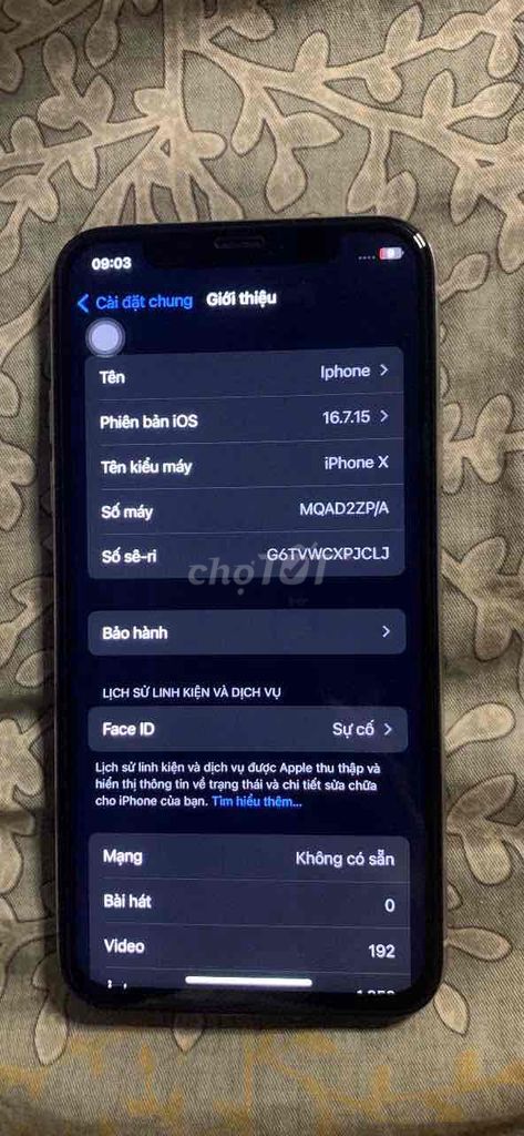 Apple iPhone X Trắng Hỏng Face ID. Mua bán Điện thoại tại Huyện Buôn Đôn Đắk Lắk được đăng bởi Tainguyen hình 1
