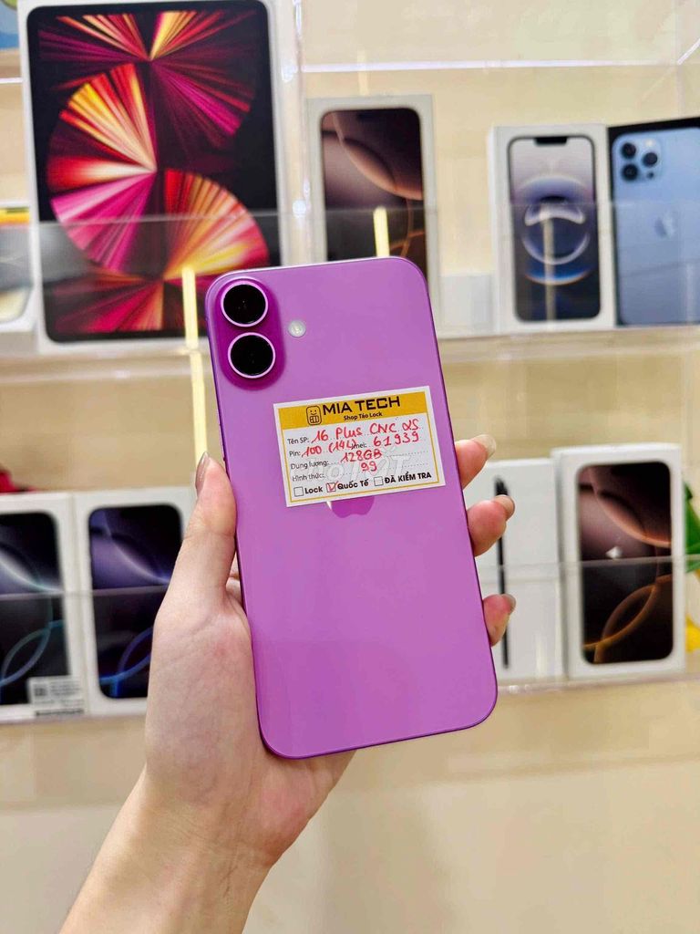 Apple iPhone 16 Plus 128GB Tím 99% 2 SIM. Mua bán Điện thoại tại Quận Ba Đình Hà Nội được đăng bởi Huy Trần hình 1