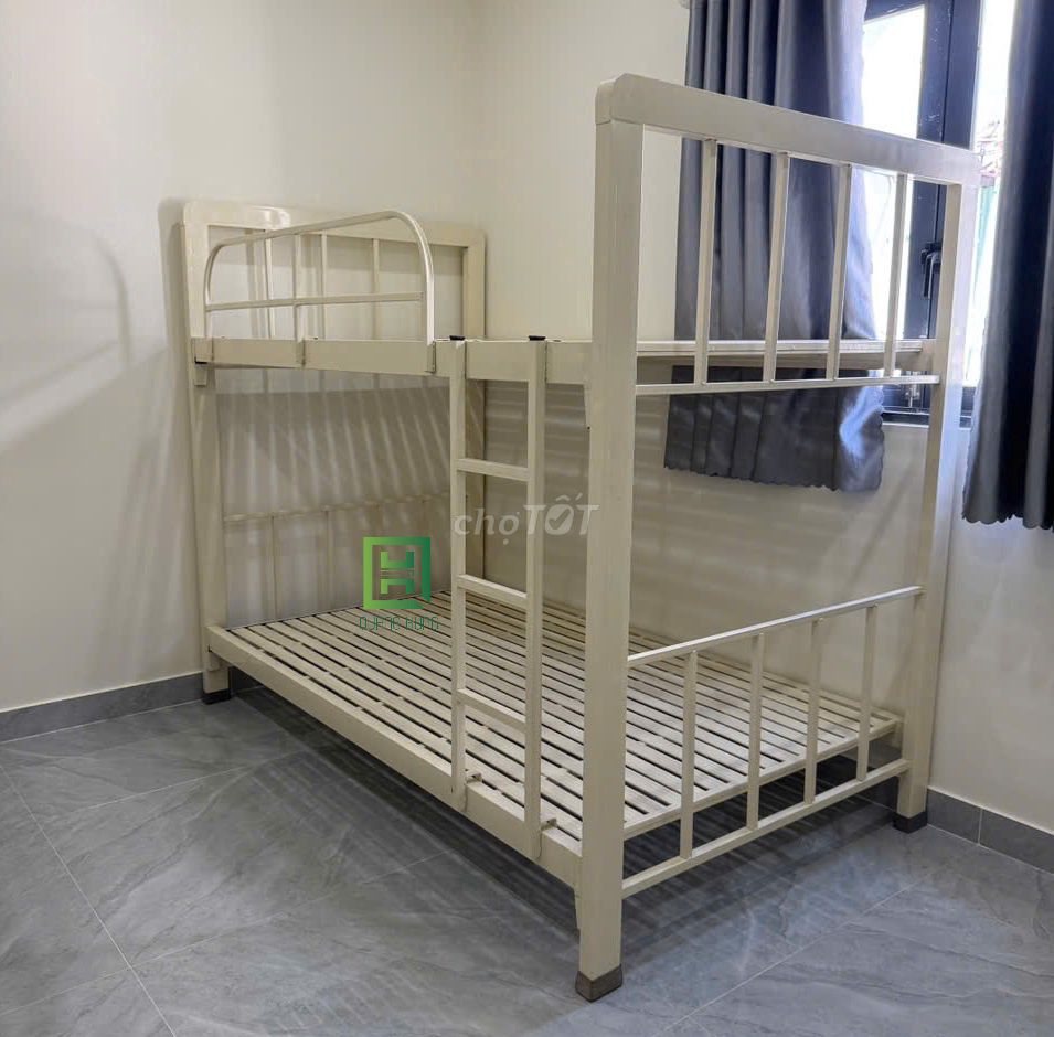Giường tầng Quang Hùng Sắt Hộp 4x8 Kem 2m. Mua bán Giường, chăn ga gối nệm tại Quận Bình Tân Tp Hồ Chí Minh được đăng bởi Nội Thất Quang Hùng TD hình 1